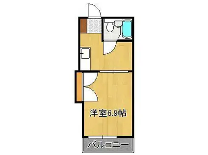 シティマンション筒井(1K/1階)の間取り写真