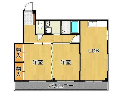 マークハイツ本町(2LDK/3階)の間取り写真