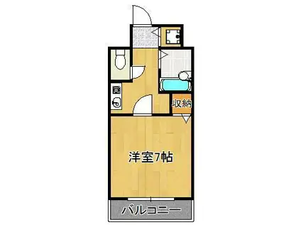 鷹の巣センチュリー21(1K/5階)の間取り写真