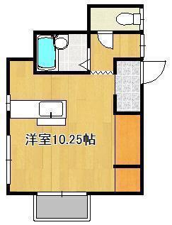 路地裏のVILLA(1K/1階)の間取り写真