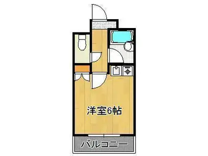 PLイースト西川頭B棟(ワンルーム/3階)の間取り写真