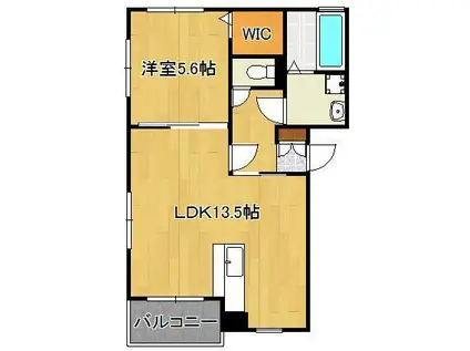 メゾン エパヌイ(1LDK/3階)の間取り写真