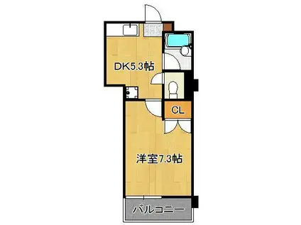 FAIREBRILLER黒崎(1DK/3階)の間取り写真