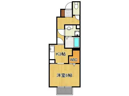 グレーシア南八千代(1K/1階)の間取り写真