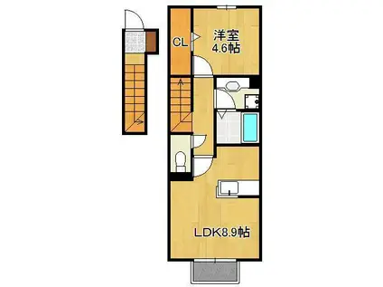 グレーシア南八千代(1LDK/2階)の間取り写真