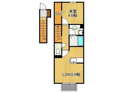 グレーシア南八千代(1LDK/2階)の間取り写真
