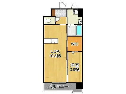 ギャラン陣原(1LDK/5階)の間取り写真