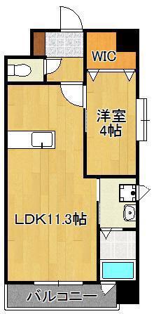 ギャラン陣原(1LDK/9階)の間取り写真
