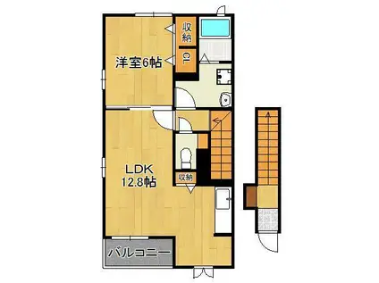 コスタエディフィシオトレス(1LDK/2階)の間取り写真