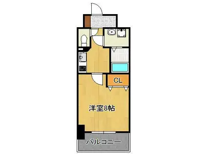 グランハイアット(1K/8階)の間取り写真