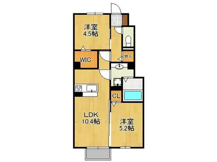 セジュール原町6(2LDK/1階)の間取り写真