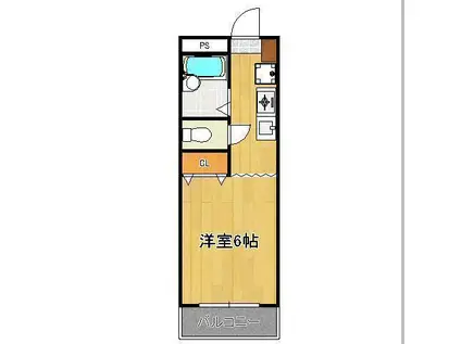 ケントクレール黒崎(ワンルーム/2階)の間取り写真