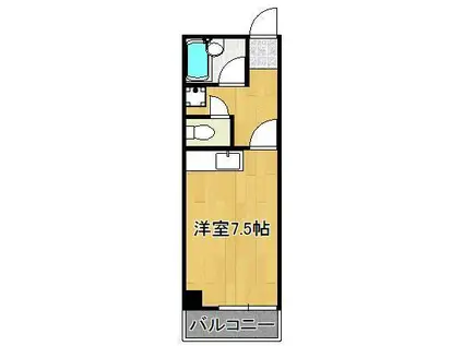 キャッツ八幡(ワンルーム/2階)の間取り写真