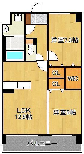 ヴェルデ青山(2LDK/3階)の間取り写真