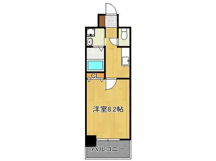 MDIプロスコルディア黒崎駅前(1K/5階)の間取り写真