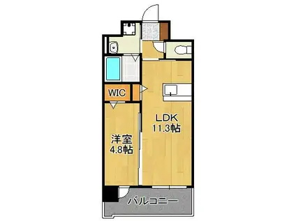 アースコートY`Sシティ西神原(1LDK/5階)の間取り写真