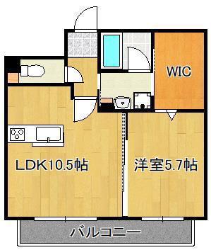 サンシャインタワー陣原(1LDK/3階)の間取り写真
