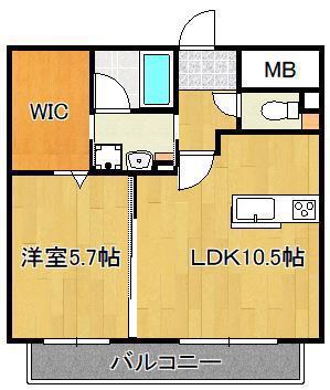 サンシャインタワー陣原(1LDK/10階)の間取り写真
