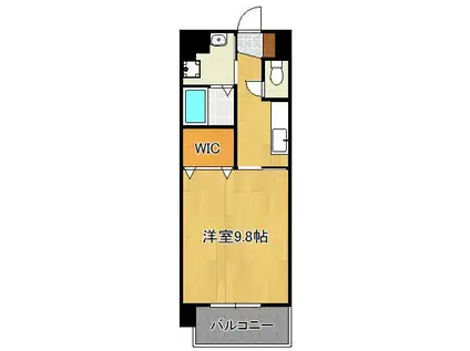 サージュ陣原(1K/4階)の間取り写真