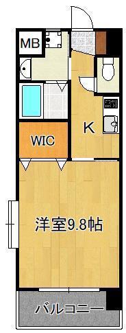 サージュ陣原(1K/5階)の間取り写真