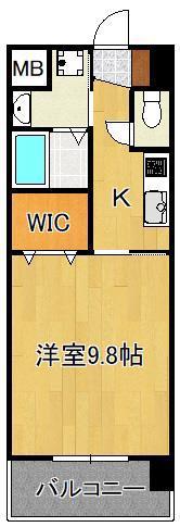 サージュ陣原(1K/6階)の間取り写真