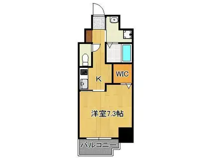 ラグーナ黒崎(1K/9階)の間取り写真