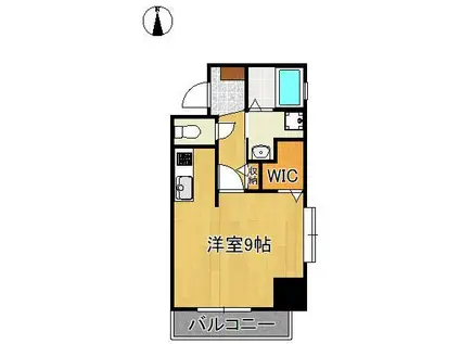 ラグーナ黒崎(ワンルーム/2階)の間取り写真