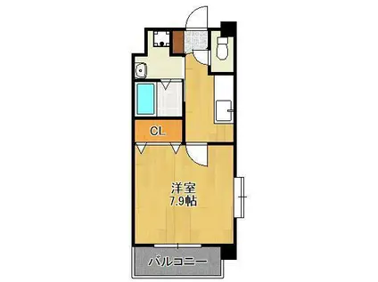 ギャラン菅原(1K/4階)の間取り写真