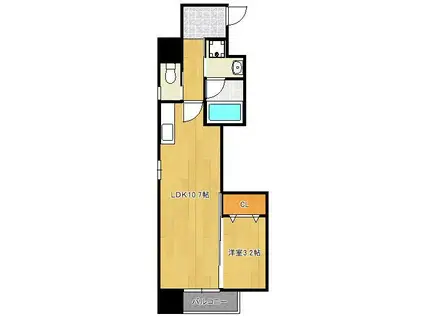 シュライン恵比寿レジデンス(1LDK/4階)の間取り写真