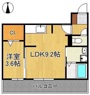 D-ROOM陣原Ⅱ(1LDK/1階)の間取り写真