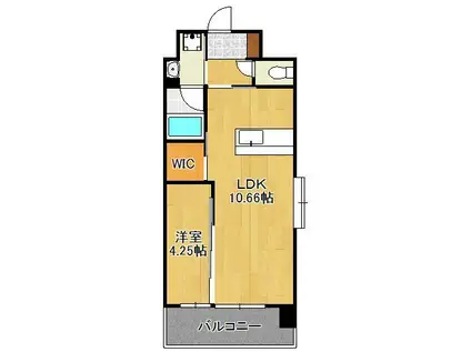 ウィングス西神原(1LDK/2階)の間取り写真