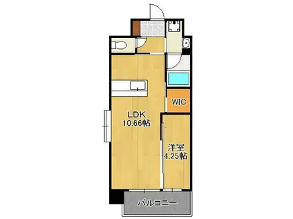 ウィングス西神原(1LDK/4階)の間取り写真
