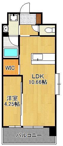 ウィングス西神原(1LDK/7階)の間取り写真