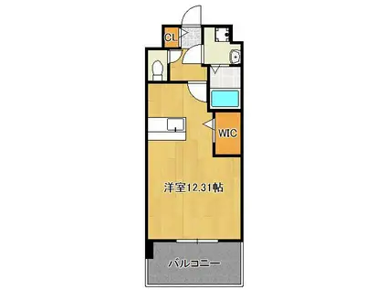 LEGEND OKADA(ワンルーム/8階)の間取り写真