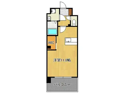 LEGEND OKADA(ワンルーム/6階)の間取り写真