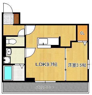  D-ROOM東浜町(1LDK/2階)の間取り写真