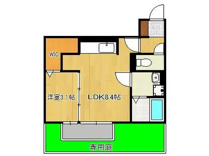  D-ROOM東浜町(1LDK/1階)の間取り写真