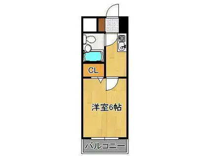 ラ・レジダンス・ド・サントゥール511(1K/5階)の間取り写真