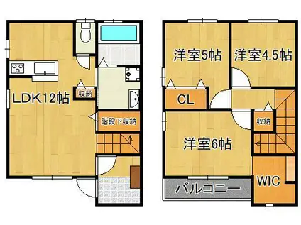 フラッツGENKAIⅡ(3LDK/1階)の間取り写真