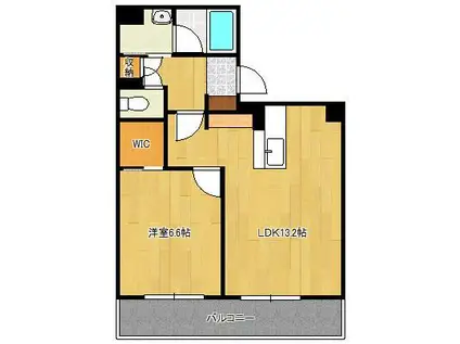 シャーメゾン優蒼(1LDK/2階)の間取り写真