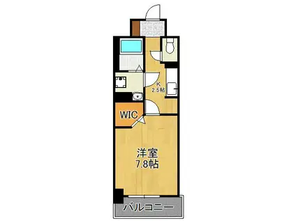 ロータス青山Ⅰ(1K/5階)の間取り写真