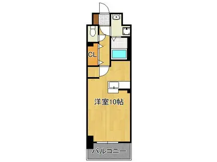 ロータス青山Ⅱ(ワンルーム/3階)の間取り写真