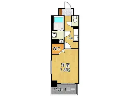 ロータス青山Ⅱ(1K/5階)の間取り写真