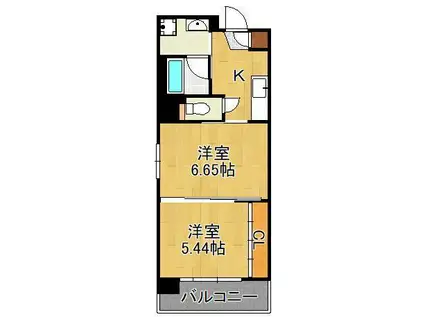 ザ ガーデン黒崎表参道(2K/8階)の間取り写真