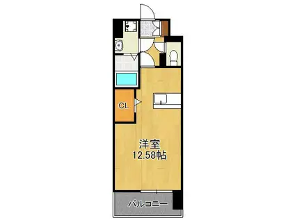 LEGENDTSUTSUI(ワンルーム/5階)の間取り写真