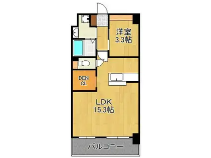 ウィングス熊手(1LDK/7階)の間取り写真