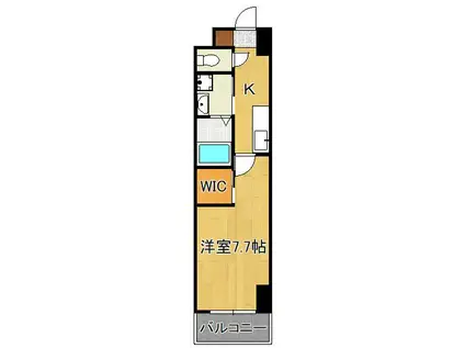 AVENUE KUROSAKI RESIDENCE(1K/9階)の間取り写真