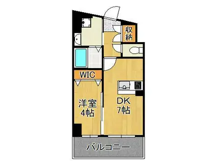 LEGEND黒崎Ⅱ(1DK/6階)の間取り写真