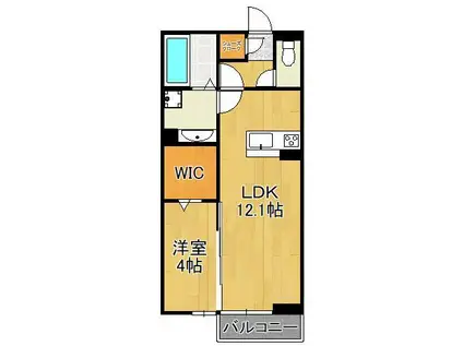 DROOM和田町(1LDK/2階)の間取り写真