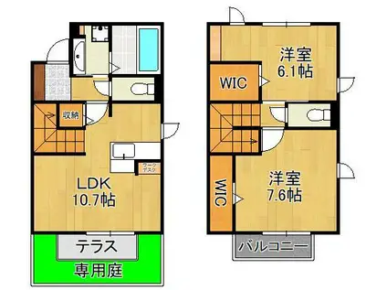 メゾンドエテ(2LDK/1階)の間取り写真